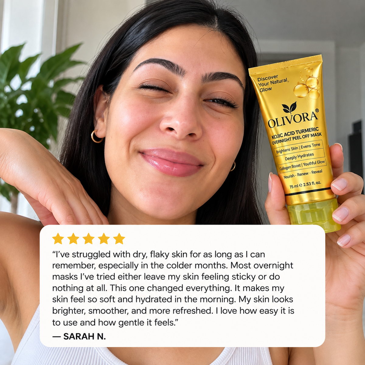 Olivora – Kojic Acid, Turmeric & Collagen Overnight Mask